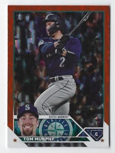 Actualización Topps 2023 #US289 Tom Murphy tablero de papel de aluminio naranja paralelo #'d 098/299 - Imagen 1 de 2