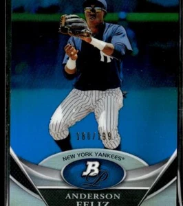 2011 Bowman Platinum Prospects Blue Refractors #BPP8 Anderson Feliz Yankees - Picture 1 of 2
