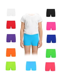 Girls Hotpants Shorts Childrens Dance Party School Gym Kids Summer Holiday 5 -13 - Picture 1 of 40