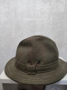 Beaver Hat Womens Fedora Tweed Wool Blend England Green Vintage Walking - Picture 1 of 12