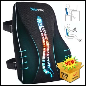 Lumbar Support Pillow for Office Chair Car Back Support Pillow, Memory Foam Gami - Picture 1 of 8