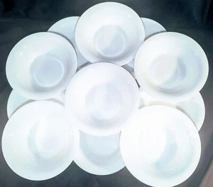 12 RARE Corelle Winter Frost White Cereal Bowls FLAT BOTTOM 6 1/8" Diameter - Picture 1 of 4