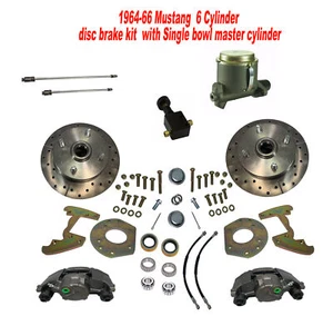 1964-66 Ford Mustang 4-Lug Disc Brake Kit 6-Cyl 14" Wheels - Picture 1 of 8