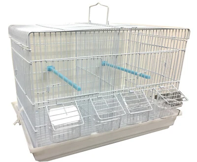 MCAGE Center Divider Breeding Bird Flight Travel Carrier Cage Aviaries Finch Canaries