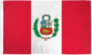 10 x "PERU" flag 3x5ft polyester banner Peruvian Latin America UN United Nations - Picture 1 of 8