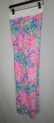 Lilly Pulitzer Beach Palazzo Multi It Was All A Dream Pants #005370 Sz L NEW - Image 1 of 4