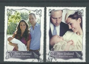 2014 NEW ZEALAND - SG: 3554/3555 ROYAL VISIT / WILLIAM & KATE USED SET - Bild 1 von 1