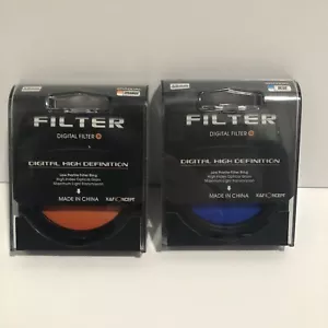 K&F Concept Circular Orange & Blue Gradual Lens CPL Lens Filters slim 58mm 2pcs - Picture 1 of 8