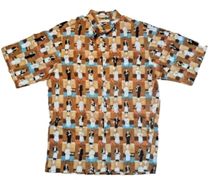 Reyn Spooner Guy Buffet Mens Medium Cotton chef waiter hawaiian shirt Vintage - Picture 1 of 4
