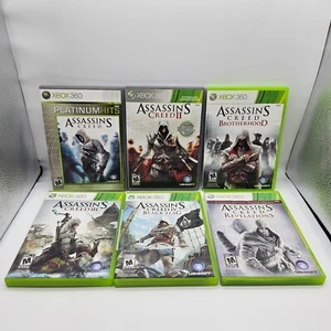 Assassin's Creed 1, 2, 3, Brotherhood, Black Flag, Revelations - XBOX 360 CIB - Picture 1 of 7