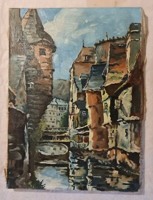 Tableau XXéme Impressionniste années 50 huile 33cm x 24cm .  - Photo 1/4