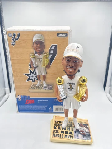NBA Bobblehead 2014 NBA Champion Bobblehead Kawhi Leonard with FMVP Trophy  Rare Cover