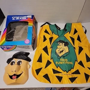 Ben Cooper Fred Flintstone Halloween Mask And Costume Youth 6 7 8 41-45in Tall - Picture 1 of 11