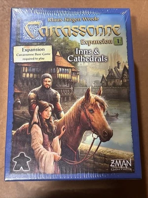 Carcassonne Inns & Cathedrals Expansion 1 Board Game Z-Man Games ZM7811 Sealed  - Image 1 of 3