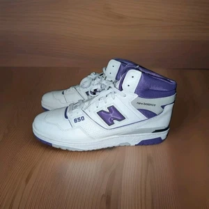 BRAND NEW BALANCE 650 WHITE PURPLE SIZE 14 RETRO BB650 RCF INTERSTELLAR SNEAKERS - Picture 1 of 8
