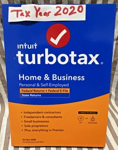 Intuit TurboTax 2020 Federal State Personal Home & Business Win / Mac Download - Picture 1 of 8
