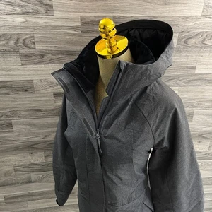 CHAMPION Full Zip Up Insulated Gray Hooded Parka Jacket Women's Size XS - Picture 1 of 11