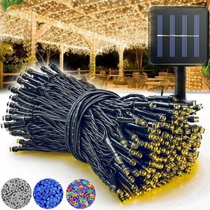 100-500LED Solar String Lights Waterproof Copper Wire Fairy Outdoor Garden Party - Picture 1 of 26