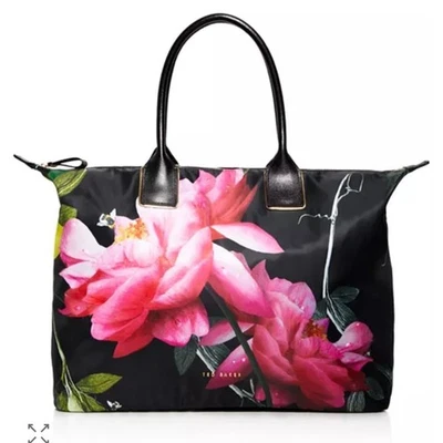 Ted Baker Kaycie Citrus Bloom Fold Nylon Tote Portable Floral Lemons  - Image 1 of 4