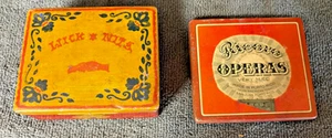 Rare antiche lattine per sigari RICORO OPERAS PORTO RICO (quantità 2) - Foto 1 di 4