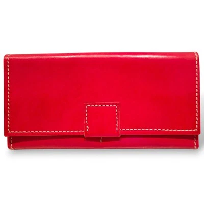 portafoglio vintage Vera pelle di capra per donna, moda lavoro e viaggio - Immagine 1 di 4