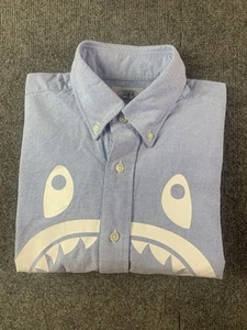 Camisa A Bathing Ape Corte Y Collage Hombres L/S Estampado Gráfico Abotonada Talla M - Imagen 1 de 8