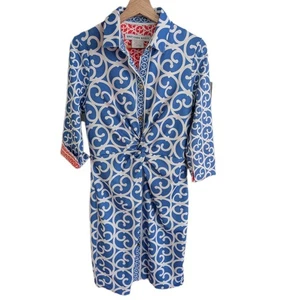 Gretchen Scott Twist & Shout Kleid Damen M blau weiß Resort Kreuzfahrt Einzelhandel 219 $ - Bild 1 von 13