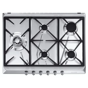 Smeg SRV575GH5 Gas-Kochfeld 70 cm 5 Flammen Mit Gusseisernen Rosten - Bild 1 von 2