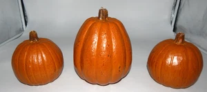 Pottery Barn KERZEN SCHWER Kürbisform Herbst Halloween Thanksgiving Menge (3) - Bild 1 von 6