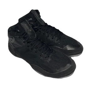 Mens Asics JB Elite IV Wrestling Shoe Size 7 Black 1081A016 Jordan Burroughs EUC - Picture 1 of 13