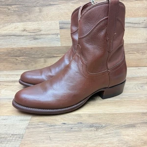 TECOVAS Größe 10,5 The Dean handgefertigte haselnussfarbene Rindsleder-Reißverschluss WESTERNSTIEFEL - Bild 1 von 8