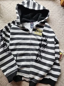 Ecko Unltd Sudadera Cremallera Completa Sudadera con Capucha Graffiti XL Gris Y Negro A Rayas - Imagen 1 de 7