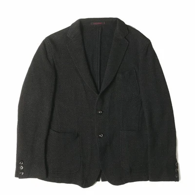 Chaqueta THE GIGI Negra Marrón Talla:46 Tejida Jacquard 2 Botones A Medida Usada BEEG-0 Foto 1 de 4