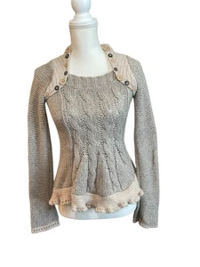 Anthropology Rosie Neira Pullover mit Zopfmuster XS - Bild 1 von 9