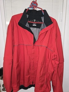 Nike Golf Jacket Mens  Large Red Full Zip Storm Fit Windbreaker Coat Vented - Picture 1 of 10