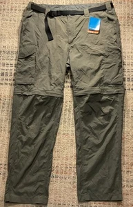 NWT Columbia Men's Silver Ridge Convertible Nylon Green Shorts Pants 40x32 - Picture 1 of 7