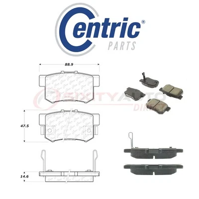 Centric Posi Quiet Disc Brake Pads w Shims for 2003-2011 Honda Element 2.4L nu - Imagem 1 de 4