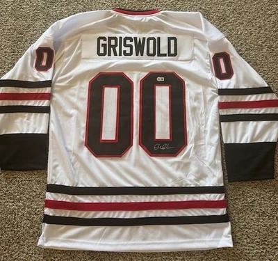 CAMISETA DE HOCKEY GRISWOLD ESTILO PROFESIONAL AUTO FIRMADA POR CHEVY CHASE BGS BAS AUTOGRAFIADA B Foto 1 de 4