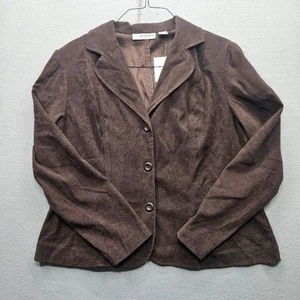 Sag Harbor Women's Size X-Large Brown Stretch Jacket Blazer Long Sleeve NWT - Picture 1 of 11