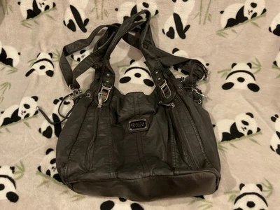 Bolso de hombro de cuero negro Scarleton Foto 1 de 4