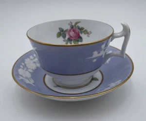 Spode Copeland Demitasse Teetasse Untertasse Maritim Rose R4118 England Goldrand D - Bild 1 von 12