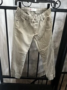 Levis Joggers Boy Medium Pants Beige Pockets Flat Front Elastic Waist Drawstring - Picture 1 of 2