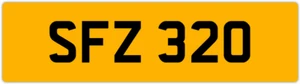 SFZ 320 S 3x3 DATELESS PRIVATE NUMBER PLATE SAM SUE SAL STU SOPHIA SOFIA SOPHIE - Picture 1 of 1
