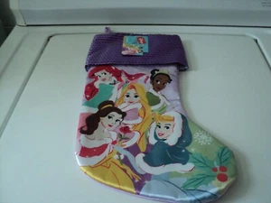 Disney Princess Purple Shimmer Trim Christmas Holiday Stocking 15” NWT - Picture 1 of 3