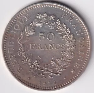 Currency France - 50 Francs 1974 - Silver 30 Gr - Picture 1 of 2