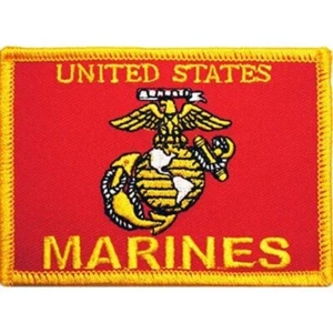 MILITARY PATCH-USMC,FLAG (3-1/2"x2-1/4") - PM3805 - Picture 1 of 1