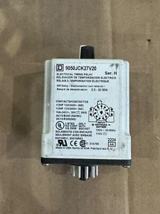 New Square D 9050JCK27V20 Series H Time Delay Relay Type 9050 120VAC/110VDC 10A - Picture 1 of 1