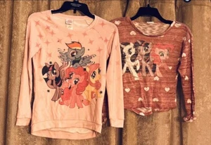 My Little Pony Lot Of 2 Pink Lightweight Girls Sweaters Size 10-12 - Picture 1 of 20