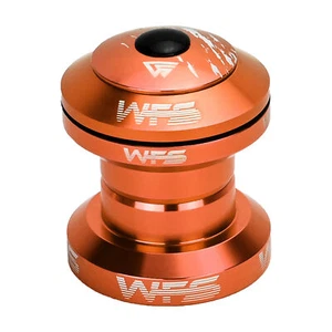 WFS NV.28 1 Inch CNC Alloy Threadless Headset with Top Cap , Orange - Picture 1 of 7