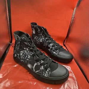 Zapatillas altas negras Premium by EMP nuevas sin caja Death Metal calavera Reino Unido 8 - Imagen 1 de 12